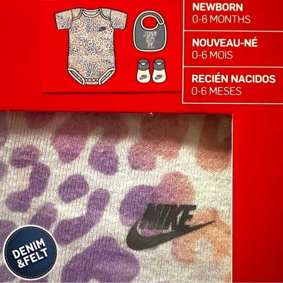 COPY - Nike Baby Girl Colorful Spot On Cheetah Bodysuit, Bib & Bootie 3 Piece S… - Picture 11 of 13